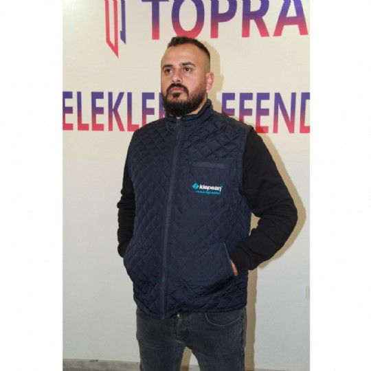 BAKLAVA DESEN  LACİVERT ŞİŞME KAPİTONE YELEK